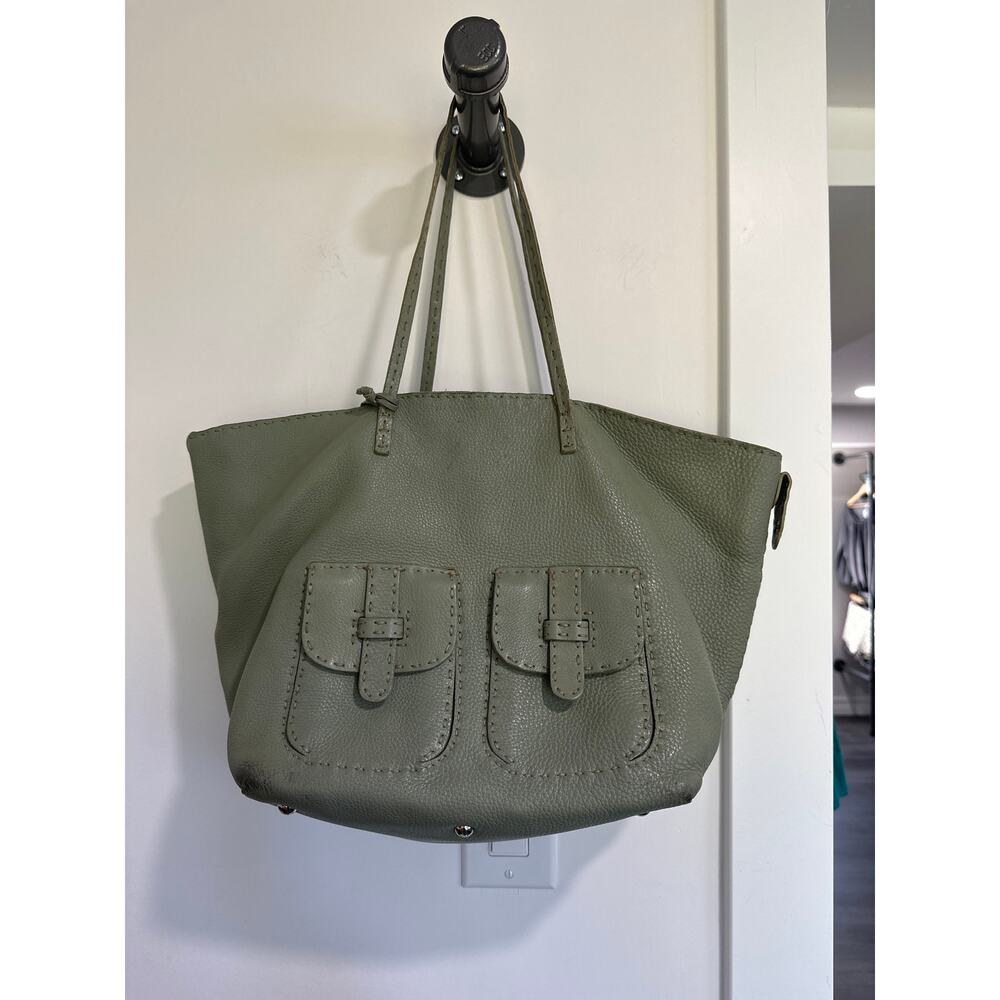 Vintage Fendi Selleria Leather Tote Purse